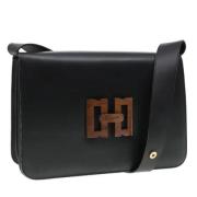 Pre-owned Leather shoulder-bags Salvatore Ferragamo Pre-owned , Black ...