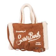 Schapenvacht Tote Bag met Saint Barth-logo MC2 Saint Barth , Brown , D...