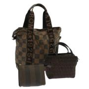 Pre-owned Canvas fendi-bags Fendi Vintage , Brown , Dames