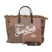 Wintertas met franje fluweel MC2 Saint Barth , Brown , Dames