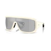 Wit/Grijs Spiegel Zonnebril Moncler , White , Unisex