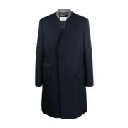 Blauwe Cavalerie Wollen Jas Damesstijl Maison Margiela , Blue , Dames