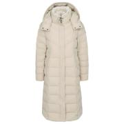 Lange gewatteerde jas met afneembare capuchon Bugatti , Beige , Dames