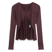 Stijlvol Gebreid Vest Issey Miyake , Brown , Dames