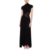 Asymmetrische Zwarte Lange Jurk Philosophy di Lorenzo Serafini , Black...