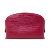 Pre-owned Leather pouches Louis Vuitton Vintage , Red , Dames