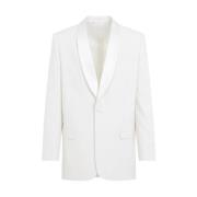 Witte Jas met Satijnen Revers Givenchy , White , Heren