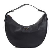 Zwarte Shopper Tas Elegante Stijl Prada , Black , Dames