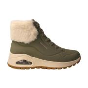 Groene stoere damesschoen Skechers , Green , Dames