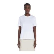 Katoenen jersey T-shirt met korte mouwen en reliëflogo Max Mara , Whit...