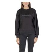 Chenille Monologo Dames Sweater Calvin Klein Jeans , Black , Dames