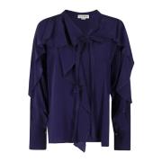 Stijlvolle Romantische Blouse Victoria Beckham , Purple , Dames