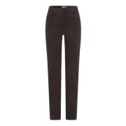 Katoen Satijn Five-Pocket Broek Brax , Gray , Dames