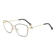 Mat Zwart Goud Brilmontuur Carolina Herrera , Yellow , Unisex