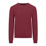 Merino Cashmere O-Neck Sweater Fynch-Hatton , Red , Heren