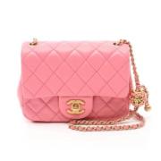 Pre-owned Leather chanel-bags Chanel Vintage , Pink , Dames