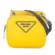 Pre-owned Leather crossbody-bags Prada Vintage , Yellow , Dames