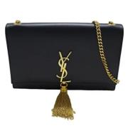 Pre-owned Leather shoulder-bags Yves Saint Laurent Vintage , Black , D...