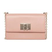 Roze Crossbody Tas met Logo Detail Furla , Pink , Dames