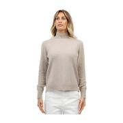 Turtleneck trui met zijsplitten Gran Sasso , Beige , Dames