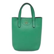 Pre-owned Leather handbags Salvatore Ferragamo Pre-owned , Green , Dam...