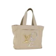 Pre-owned Canvas handbags Louis Vuitton Vintage , Beige , Dames