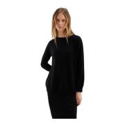 Wol en kasjmier boothals trui Kangra , Black , Dames