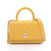 Pre-owned Fabric chanel-bags Chanel Vintage , Yellow , Dames