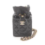 Pre-owned Leather shoulder-bags Chanel Vintage , Black , Dames