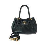 Pre-owned Leather totes Prada Vintage , Black , Dames