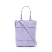 Pre-owned Leather totes Bottega Veneta Vintage , Purple , Dames