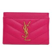 Pre-owned Leather wallets Yves Saint Laurent Vintage , Pink , Dames