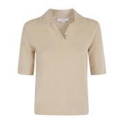 Boucle Polo Shirt Vince , Beige , Dames