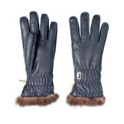 Blauwe Peccary Ski Handschoen 806 Restelli Guanti , Blue , Dames