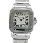 Pre-owned Stainless Steel watches Cartier Vintage , White , Dames