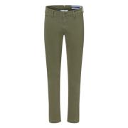 Slim Fit Broek met Luxe Details Jacob Cohën , Green , Heren