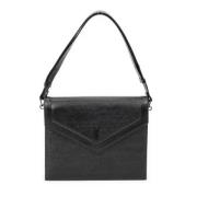 Pre-owned Leather shoulder-bags Yves Saint Laurent Vintage , Black , D...