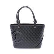 Pre-owned Leather chanel-bags Chanel Vintage , Black , Dames