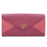 Pre-owned Leather wallets Prada Vintage , Red , Dames