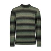 Gestreepte Wol Crewneck Trui No Excess , Multicolor , Heren