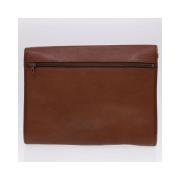 Pre-owned Leather clutches Burberry Vintage , Brown , Dames