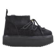 Classic Low Platform Sneaker Inuikii , Black , Dames