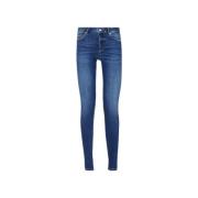 Skinny Gebruikte Wassing Jeans Bottom Up Liu Jo , Blue , Dames