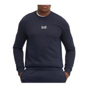 Heren Crew Neck Sweatshirt Code Identity Emporio Armani EA7 , Blue , H...