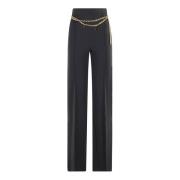 Stijlvolle Broek voor Vrouwen Elisabetta Franchi , Black , Dames