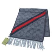 Pre-owned Wool scarves Gucci Vintage , Blue , Heren