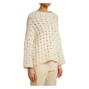 Alpaca en wollen trui, mandensteek Liviana Conti , Beige , Dames