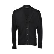 Zwarte Cardigan met knopen en verlaagde schouder Gran Sasso , Black , ...