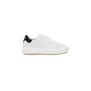 Witte Leren Sneakers Veters Logo Sun68 , White , Heren