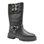 Zwarte Veterschoenen Elegante Stijl Twinset , Black , Dames